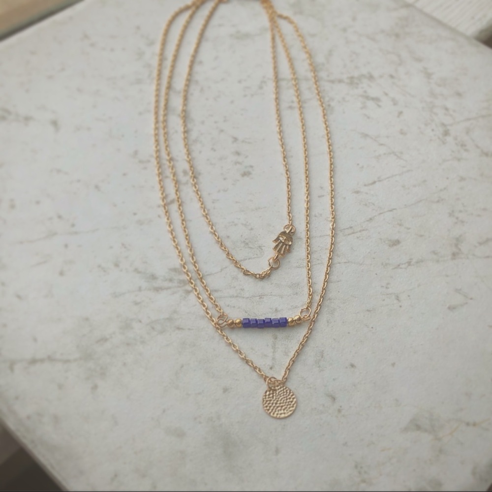 Hamsa necklace || 14k gold plated